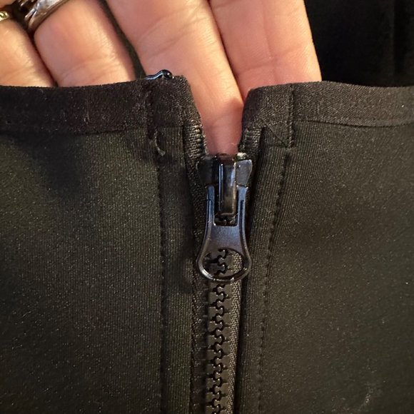 Neoprene Tank 3XL Corset Style Zip Front Dom Sub Lingerie Pinup Support Black - Picture 4 of 6